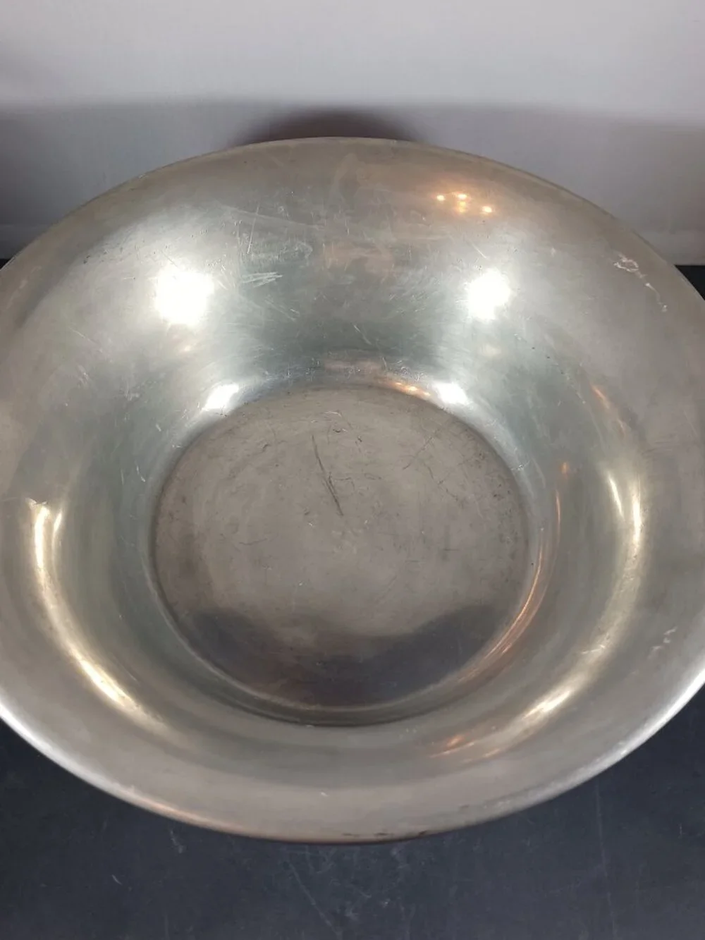 Vintage Art Nouveau Style Pewter Centerpiece Bowl Swan
